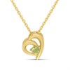 18ct Gold Vermeil Peridot Heart Necklace - M6047