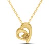 18ct Gold Vermeil Citrine Heart Necklace - M6050