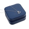 Navy Travel Jewel Box With Silver CZ Pendant - P55199 - P55199