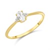 9ct Gold White Topaz And Diamond Birthstone Ring - April - R0204