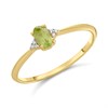 9ct Gold Peridot And Diamond Birthstone Ring - August - R0208