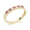 9ct Gold Ruby And Cubic Zirconia Half Eternity Ring - R0936