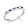 9ct White Gold Sapphire And Cubic Zirconia Half Eternity Ring - R0937