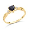 9ct Gold Black Sapphire And Diamond Ring - R0980