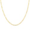 14ct Gold Beveled Figaro Chain - 18in - R1306