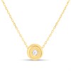 14ct Gold Diamond Set Cable Chain Necklace - R1313
