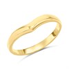 9ct Gold Gentle Curve Plain Wishbone Ring - R1605