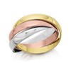 9ct Three Colour Gold Russian Wedding Ring - 3mm - R1753