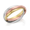 9ct Three Colour Gold Russian Wedding Ring - 2mm - R1754