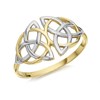 9ct Gold Two Colour Celtic Weave Ring - R1921