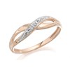9ct Rose Gold Diamond Crossover Ring - EXCLUSIVE - R2132