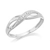 9ct White Gold Diamond Crossover Ring - EXCLUSIVE - R2133