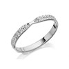9ct White Gold Diamond Cut Shaped Wedding Ring - 2mm - R2309