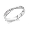 9ct White Gold Diamond Set Crossover Wedding Ring - 10pts - R2336