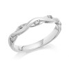 9ct White Gold Diamond Set Wavy Wedding Ring - 3mm - R2435