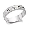 9ct White Gold Diamond Cut Wedding Ring - 5mm - R2451
