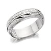 9ct White Gold Beaded Wedding Ring - 5mm - R2459
