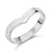 9ct White Gold 4mm Shaped Wedding Ring - R32904