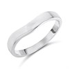 9ct White Gold 3mm Shaped Wedding Ring - R32905