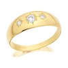 9ct Gold Gentleman's Cubic Zirconia Ring - R3471