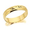 9ct Gold Beaded Swirls Wedding Ring - 4mm - R4285