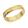 9ct Gold Diamond Cut Wedding Ring - 4mm - R4355