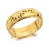 9ct Gold Diamond Cut Stars Garland Wedding Ring - 5mm - R4357