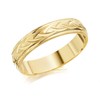 9ct Gold Woven Diamond Cut Wedding Ring - 4mm - R4399