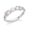 Clogau Silver And 9ct Rose Gold Cubic Zirconia Ring - R48121