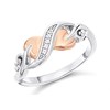 Clogau Silver And 9ct Rose Gold Tree Of Life Ring - R48159