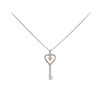 Clogau Silver And 9ct Rose Gold Tree Of Life Heart Key Necklace - R48168