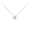 Clogau Silver And 9ct Rose Gold Always In My Heart White Topaz Necklace - R48173