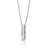 Clogau Silver And 9ct Rose Gold Cariad Sparkle White Topaz Necklace - R48203