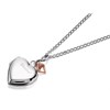 Clogau Silver And 9ct Rose Gold Cariad Heart Locket - R4849