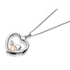 Clogau Silver And 9ct Rose Gold Cariad Floating Heart Charms Necklace - R4853