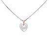 Clogau Silver And 9ct Rose Gold Diamond Cariad Heart Necklace - R4880