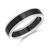6mm Matt Zirconium And Silver Ring - R4911