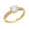 9ct Gold Cubic Zirconia Solitaire Ring - R5908