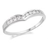 9ct White Gold Cubic Zirconia Wishbone Ring - EXCLUSIVE - R5924