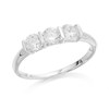9ct White Gold Cubic Zirconia Trilogy Ring - R5935