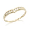9ct Gold Cubic Zirconia Wishbone Ring - EXCLUSIVE - R5943