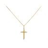 Aureus 9ct Bonded Gold On Sterling Silver Cross And Chain - R6016