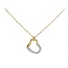 Aureus 9ct Bonded Gold On Sterling Silver Crystal Open Heart Necklace - R6019