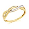 9ct Gold Two Colour Cubic Zirconia Twist Ring - EXCLUSIVE - R6103