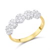 9ct Gold Two Colour Cluster Flower Ring - R6131
