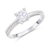 9ct White Gold Claw Set CZ Ring - R6142