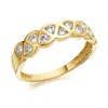 9ct Gold Cubic Zirconia Lattice Ring - EXCLUSIVE - R6505