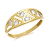 9ct Gold Art Deco Style Cubic Zirconia Ring - R6517