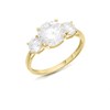 9ct Gold Cubic Zirconia Trilogy Ring - R6531