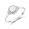 9ct White Gold Cubic Zirconia Cluster Ring - R6552